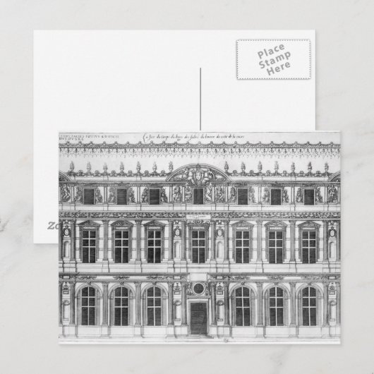 Der Louvre Postkarte (Vorne/Hinten)