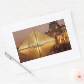 Der Louvre Pyramide im Hof des Louvre Rechteckiger Aufkleber (Umschlag)