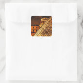 Der Louvre Quadratischer Aufkleber (Tasche)