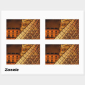 Der Louvre Rechteckiger Aufkleber (Blatt)