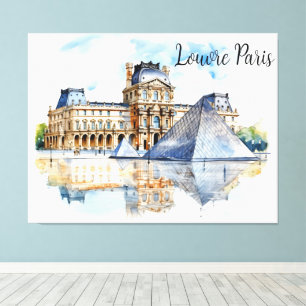 Der Louvre und die Ikonische Pyramide Leinwanddruck