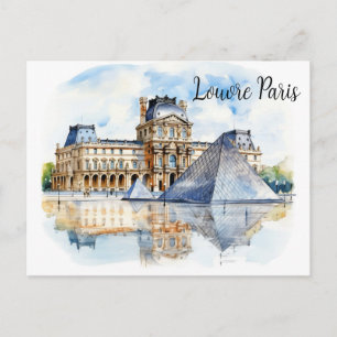 Der Louvre und die Ikonische Pyramide Postkarte