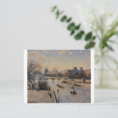Der Louvre von Camille Pissarro Postkarte (Stehend Vorderseite)