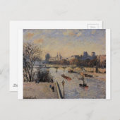 Der Louvre von Camille Pissarro Postkarte (Vorne/Hinten)