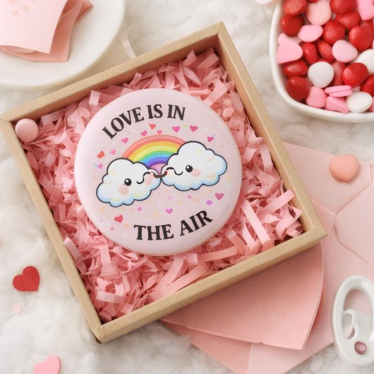 Der Love In The Air Anstecker — Valentinstag  Button