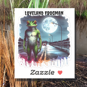 Der Loveland-Froschmann Ohio-Kryptid Aufkleber