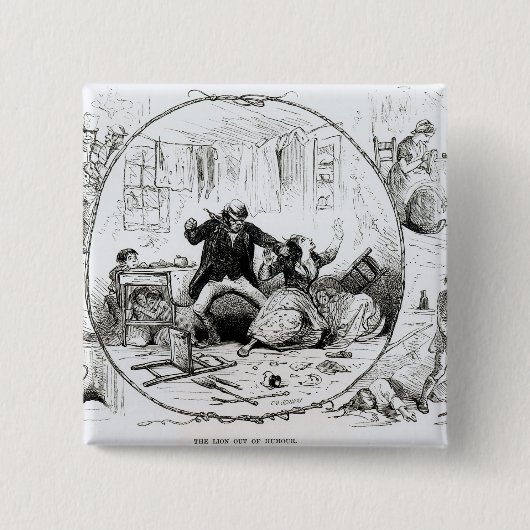 Der Löwe aus Humor heraus Button (Vorderseite)