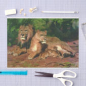 Der Löwe bei der Zuhause (mit Lioness und Löwenjun Seidenpapier (Handwerk)