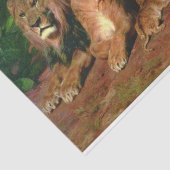 Der Löwe bei der Zuhause (mit Lioness und Löwenjun Seidenpapier (Ausschnitt)