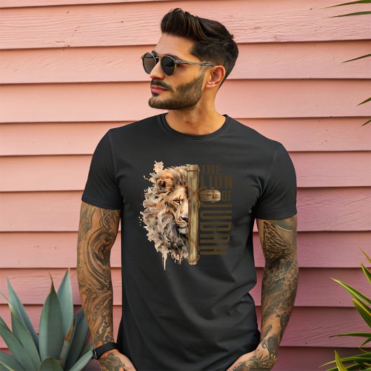 Der Löwe der Juda-Männer Christlich T-Shirt