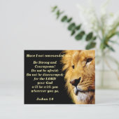 Der Löwe der Judah-Bibelverse-Erinnerung Postkarte (Stehend Vorderseite)