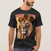 Der Löwe - der König des Dschungels. T-Shirt (Vorderseite)