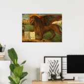 Der Löwe des Markuss, 1516 von Vittore Carpaccio Poster (Heimbüro)