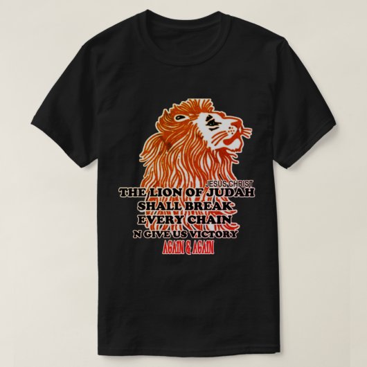Der Löwe des Stamms Juda Christliches T-Shirt (Design vorne)