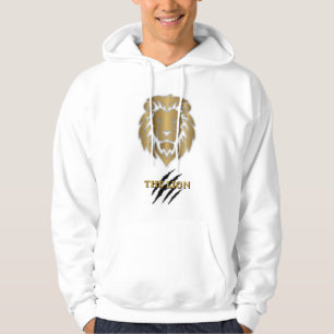 Der Löwe Gold & Schwarz Grafik Hoodie