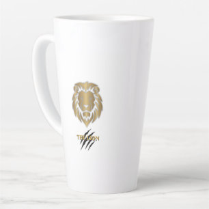 Der Löwe Gold & Schwarz Grafik-Mug Milchtasse