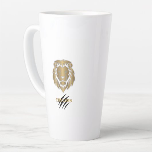 Der Löwe Gold & Schwarz Grafik-Mug Milchtasse (Linke Ecke)