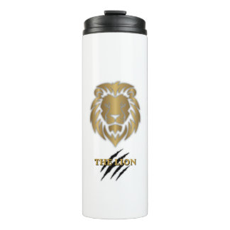 Der Löwe Gold & Schwarz Grafik-Mug Thermosbecher
