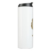Der Löwe Gold & Schwarz Grafik-Mug Thermosbecher (Nach links gedreht)