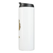 Der Löwe Gold & Schwarz Grafik-Mug Thermosbecher (Nach rechts gedreht)