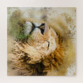 Der Löwe ist der König der Tiere Puzzle (Horizontal)