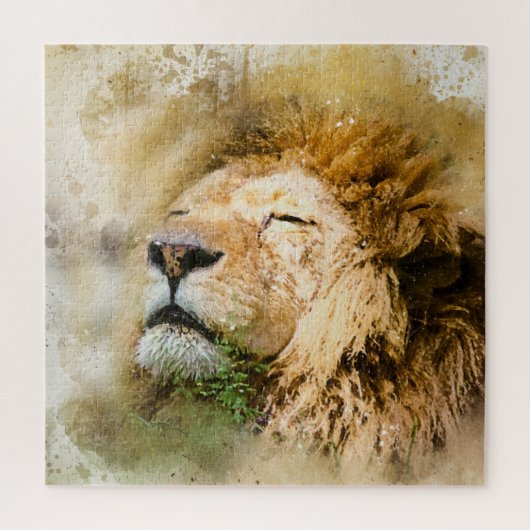 Der Löwe ist der König der Tiere Puzzle (Vertikal)