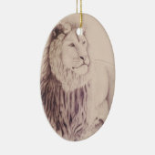 Der Löwe Judah der frohe Weihnacht-Verzierung Keramikornament (Rechts)
