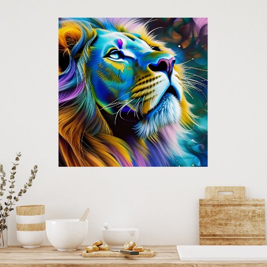 Der Löwe, König aller Katzen Poster (Küche)