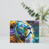Der Löwe, König aller Katzen Postkarte (Stehend Vorderseite)