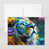 Der Löwe, König aller Katzen Postkarte (Vorne/Hinten)