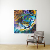 Der Löwe, König aller Katzen Wandteppich (Beispiel (Horizontal))