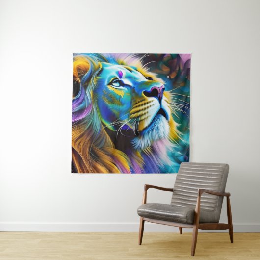 Der Löwe, König aller Katzen Wandteppich (Beispiel)