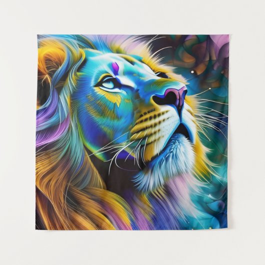 Der Löwe, König aller Katzen Wandteppich (Vorderseite)