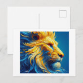 Der Löwe Postkarte (Vorne/Hinten)
