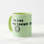 Der Löwe schläft heute Abend goldene Tasse (Vorderseite Links)