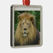 Der Löwe Silbernes Ornament (Rechts)