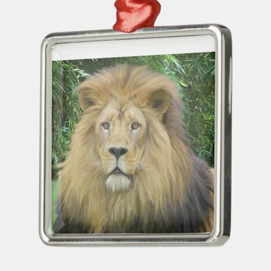 Der Löwe Silbernes Ornament (Links)