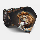 Der Löwe und das Lamd Krawatte (Gerollt)