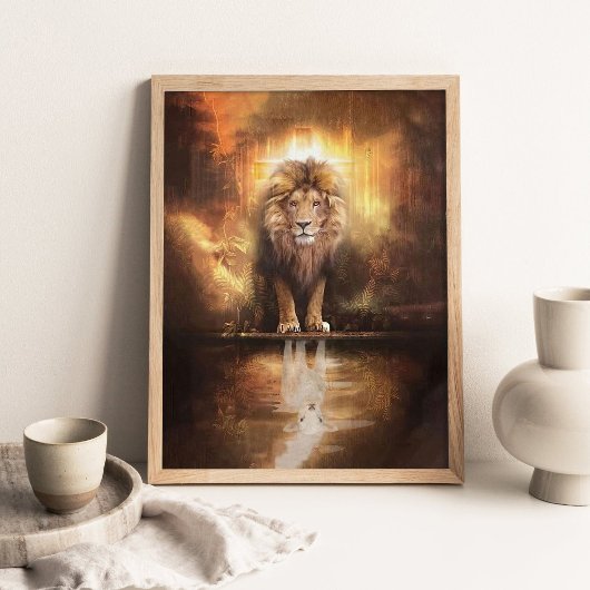 Der Löwe und das Lamm, Christliche Kunst, Religiös Poster