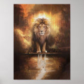 Der Löwe und das Lamm, Christliche Kunst, Religiös Poster (Vorne)