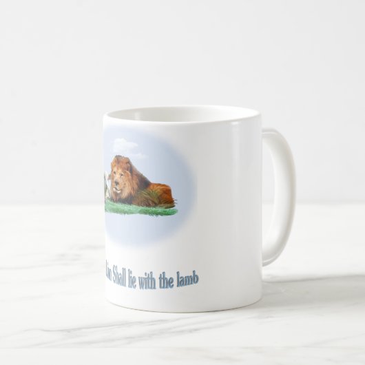 Der Löwe und das Lamm Kaffeetasse (VorderseiteRechts)