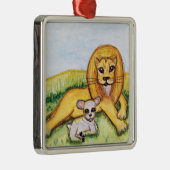 Der Löwe und das Lamm Ornament Aus Metall (Rechts)