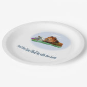 Der Löwe und das Lamm Pappteller (Schrägansicht)