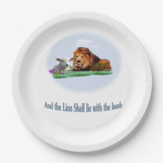 Der Löwe und das Lamm Pappteller (Vorderseite)
