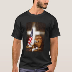 Der Löwe und der Lamm, Gott, kreuzen Christlich T-Shirt