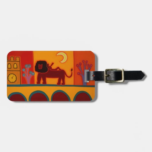 Der Löwe von Fulham Broadway 2008 Gepäckanhänger (Vorderseite horizontal)