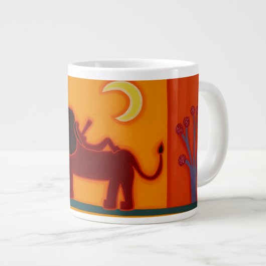 Der Löwe von Fulham Broadway 2008 Jumbo-Tasse (Vorderseite Rechts)