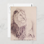 Der Löwe von Juda - Bleistift auf Papier 1990 Var. Postkarte (Vorne/Hinten)