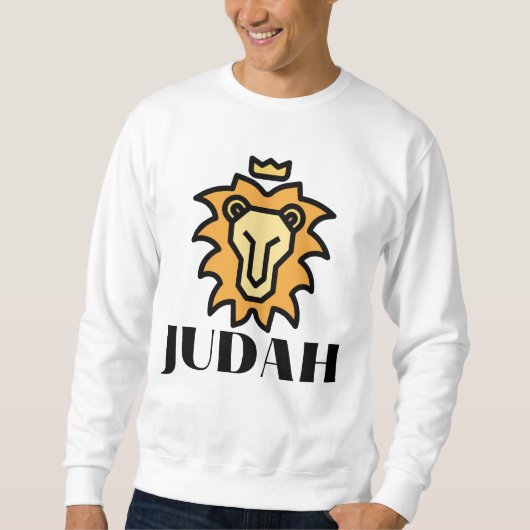 Der Löwe von Juda Faith basiert auf Männern Sweatshirt (Vorderseite)