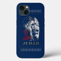 Der Löwe von Juda Navy Blau Rot Gold Christlich